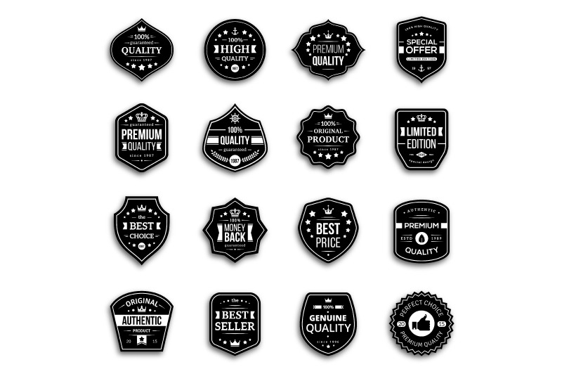 16 Quality Badges, an Illustration by kotoffei