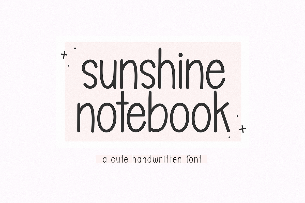 Sunshine Notebook | Cute Font, a Handwritten Font by KA Designs (Photo 1 of 8)