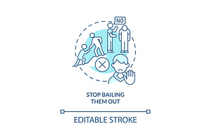 Stop bailing them out turquoise, an Icon by IMG Visuals