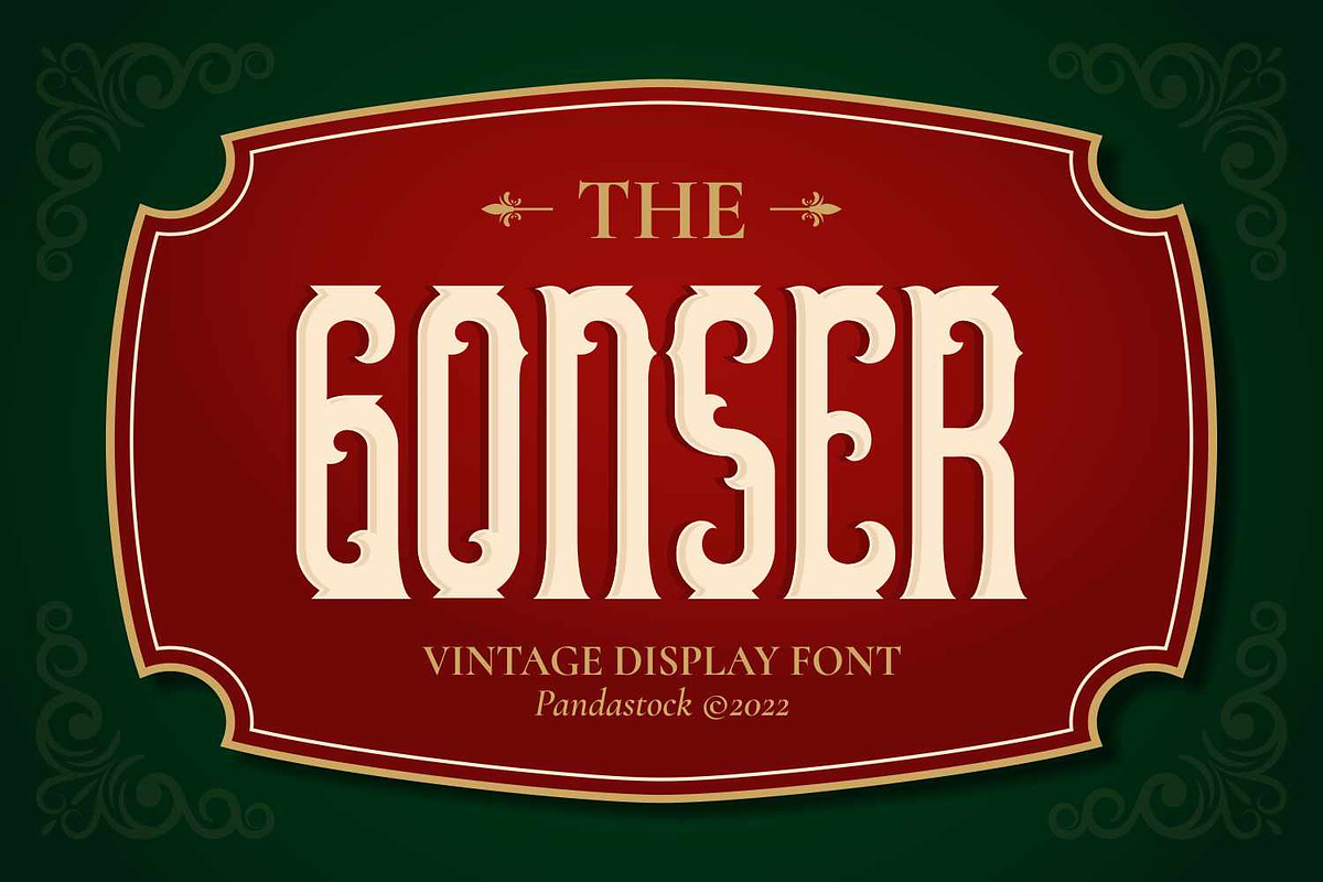 Gonser - Vintage Serif Typeface, a Slab Serif Font by Imoodev (Photo 1 of 5)