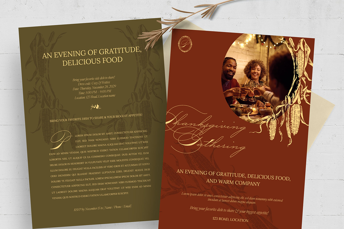 Elegant Thanksgiving Invitation, a Flyer Template by BrandPacks (Photo 5 of 5)