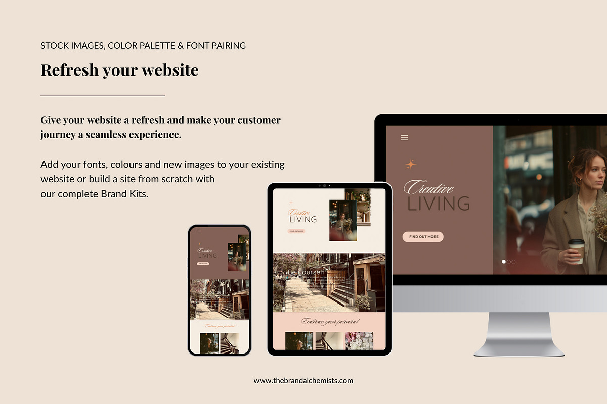 Vintage Vibes Brand Kit+Stock Images, a Branding & Logo Template by The Brand Alchemists (Photo 4 of 10)