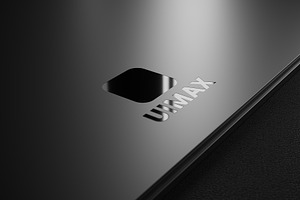 Logo Mockup On Metal Laptop