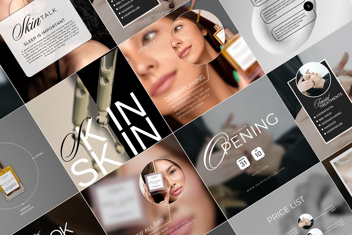 Skincare Instagram templates Canva, a Social Media Template by Design Driven Media (Photo 1 of 6)