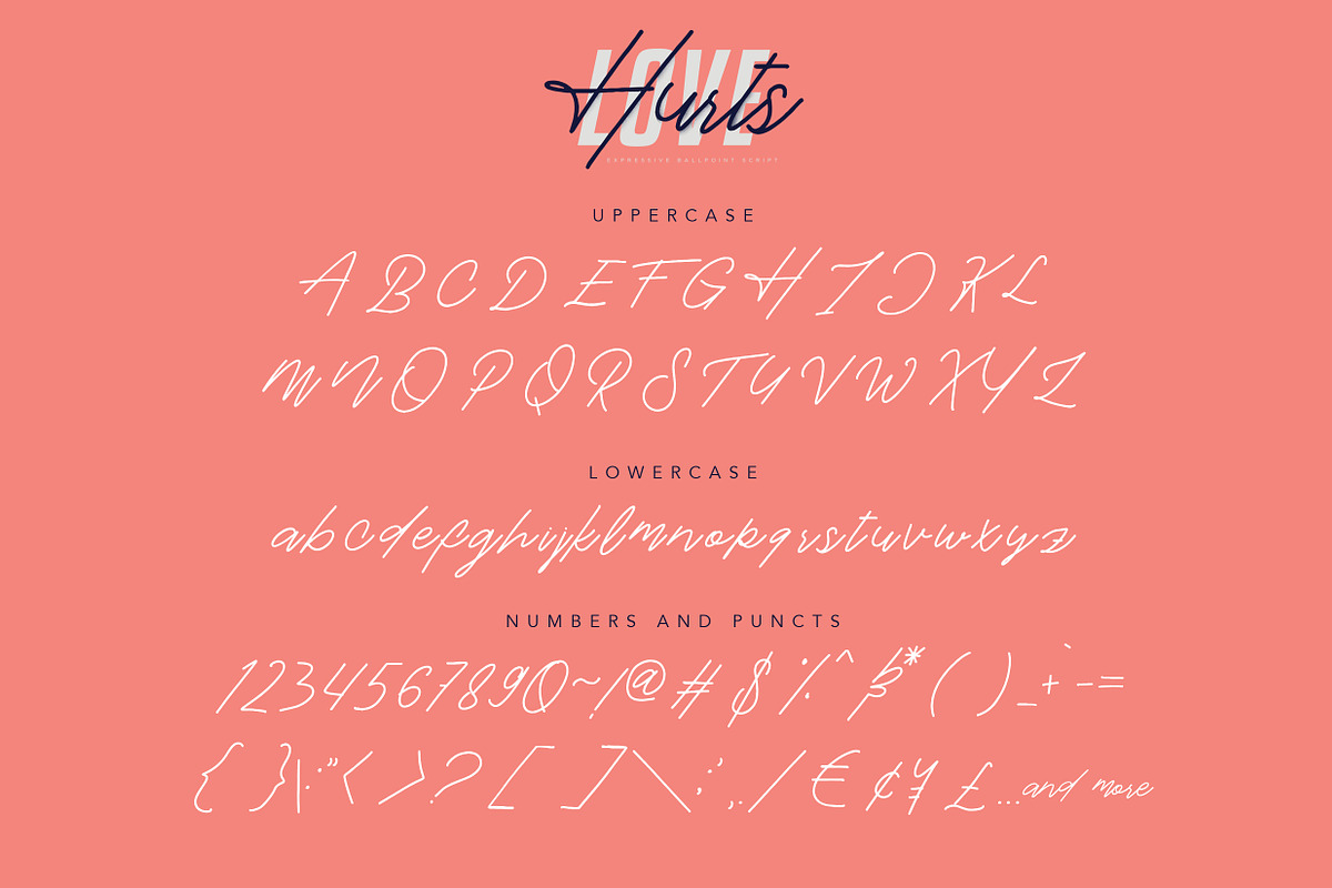 Love Hurts - Ballpoint Script preview 5