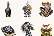 Black & White Checkered Halloween, a Seasonal Illustration by BusyDaydesign (Thumbnail 4 of 9)