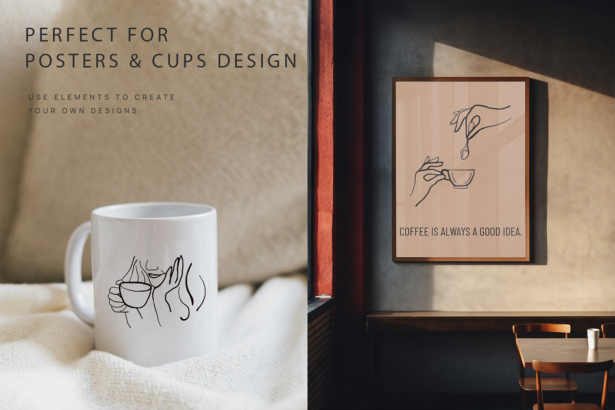 COFFEE LINE ART ILLUSTRATIONS, a Food Illustration by La Petite Line Art (Photo 6 of 12)