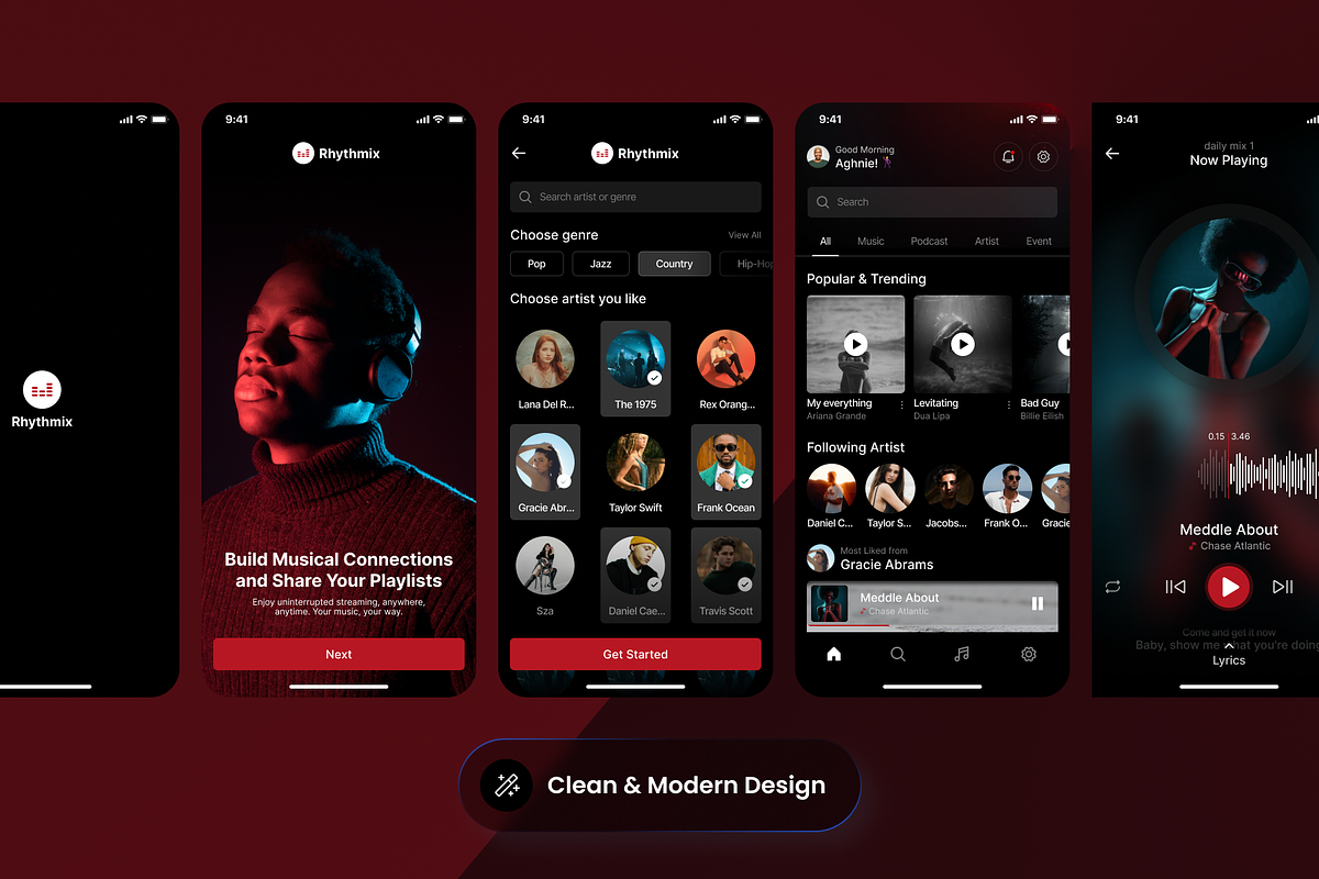 Rhythmix - Music Player Mobile App, an App Template by SLAB! Design (Photo 4 of 4)
