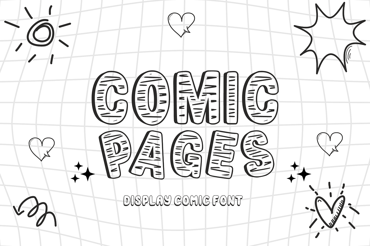 Coloring Pages - Playful Scribble, a Font by KiddoGlyphs Studio (Photo 2 of 3)