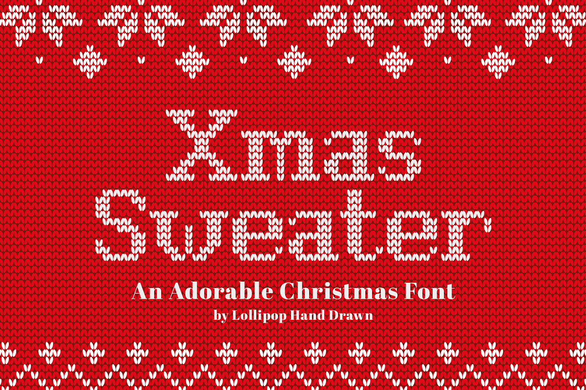 Xmas Sweater Font, a Font by Lollipop Hand Drawn (Photo 1 of 5)