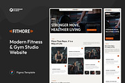 Modern Fitness & Gym Studio Website, an UI Kit Template by peterdraw (Thumbnail 1 of 7)