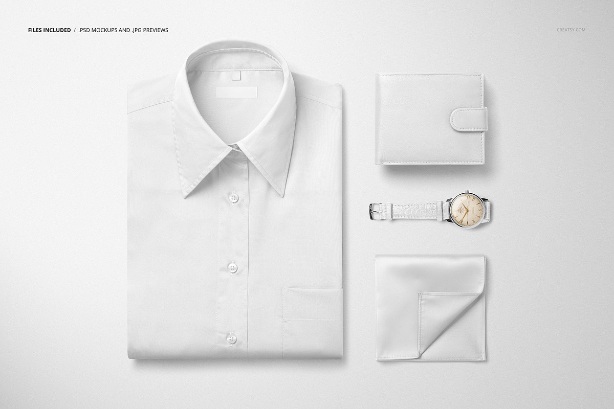 Dress Shirt Pocket Square Mockup, a Shirt Mockup by Creatsy (Photo 2 of 5)