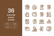 36 Coffee Shop Icons, an Icon by Furnace (Thumbnail 1 of 5)