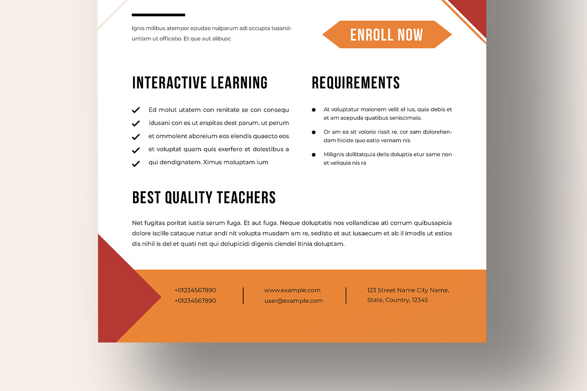 School Admission Flyer  Design, a Flyer Template by MightyDesign (Photo 5 of 8)