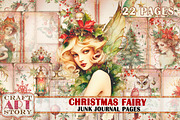 Christmas fairy Junk Journal Pages, a Person Illustration by CraftArtStory (Thumbnail 1 of 6)