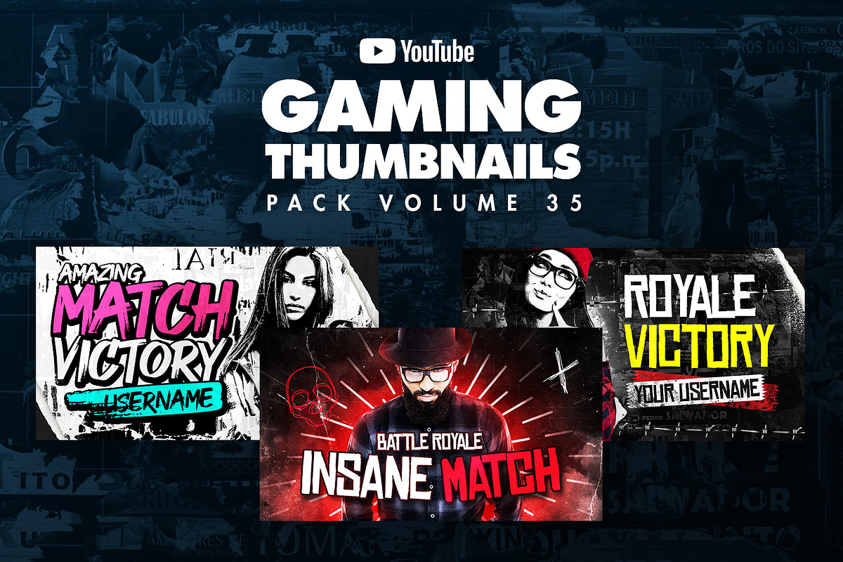 Gaming Youtube Thumbnails Bundle, a Social Media Template by Odin_Design (Photo 10 of 10)