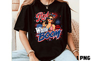 Red White and Boom 4th July PNG, a Seasonal Illustration by DreamCafeArt (Thumbnail 3 of 6)