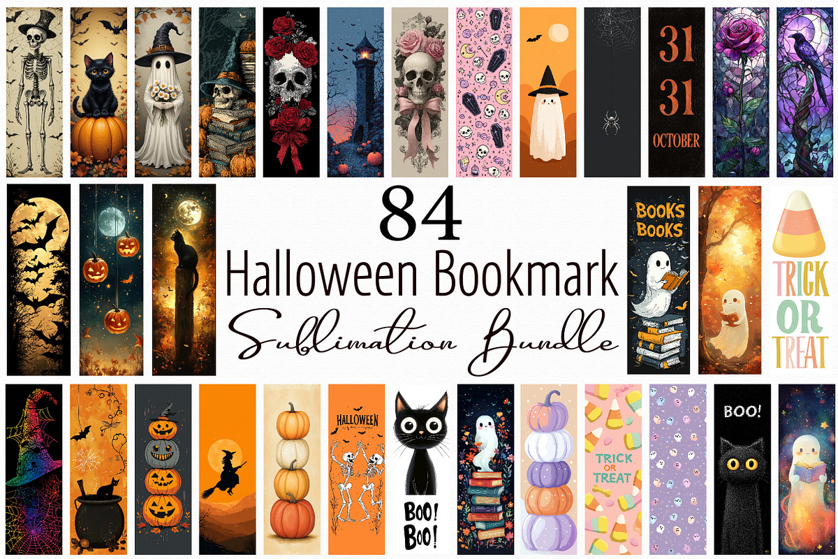 84 Halloween Bookmark Sublimation Bu, a Graphic by Libby Wishes (Photo 1 of 3)