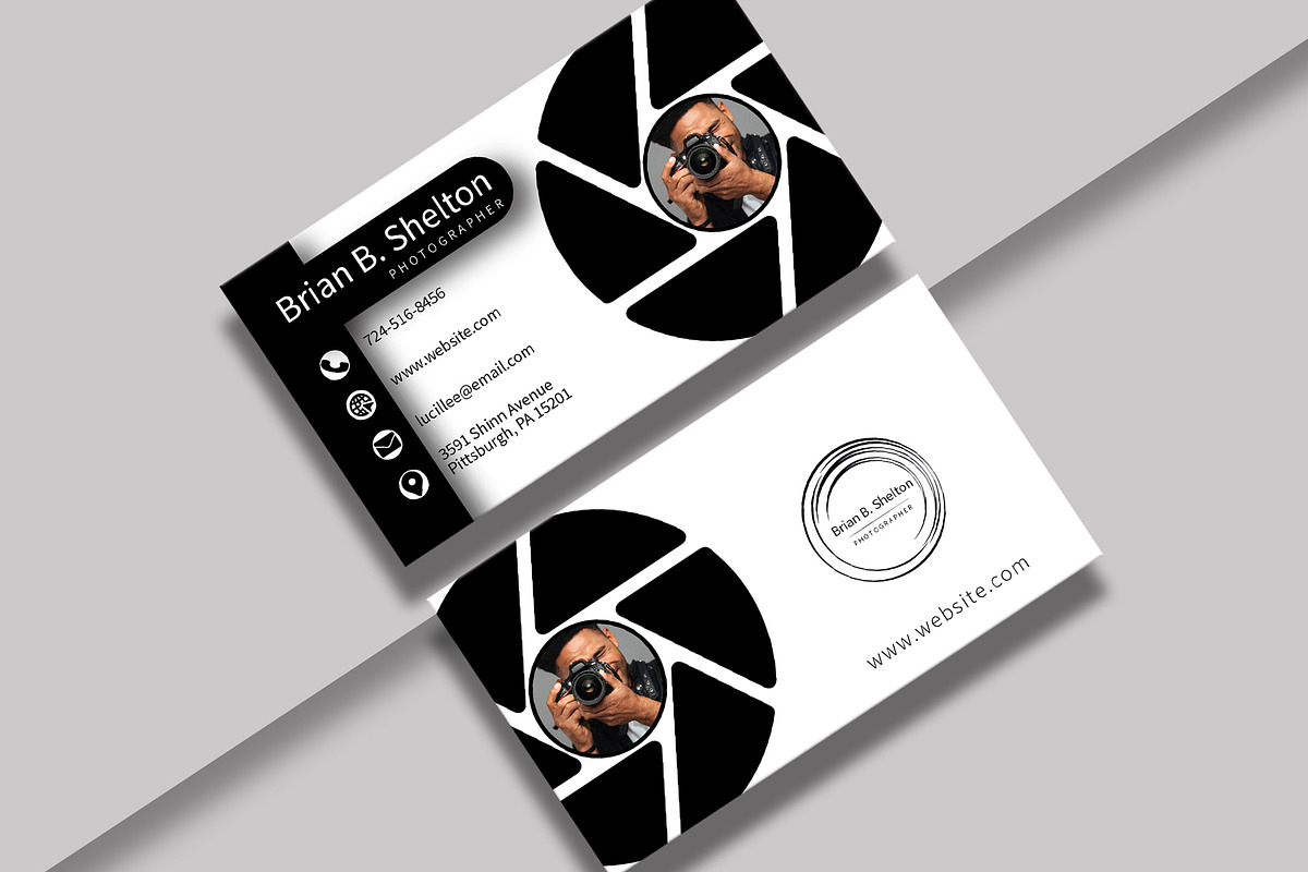Photography Business Card, a Business Card Template by designerzDukan (Photo 1 of 3)