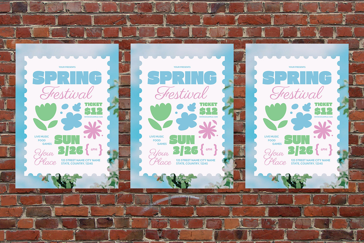 Spring Festival Flyer Set, a Flyer Template by Aiyari Graphic (Photo 3 of 3)