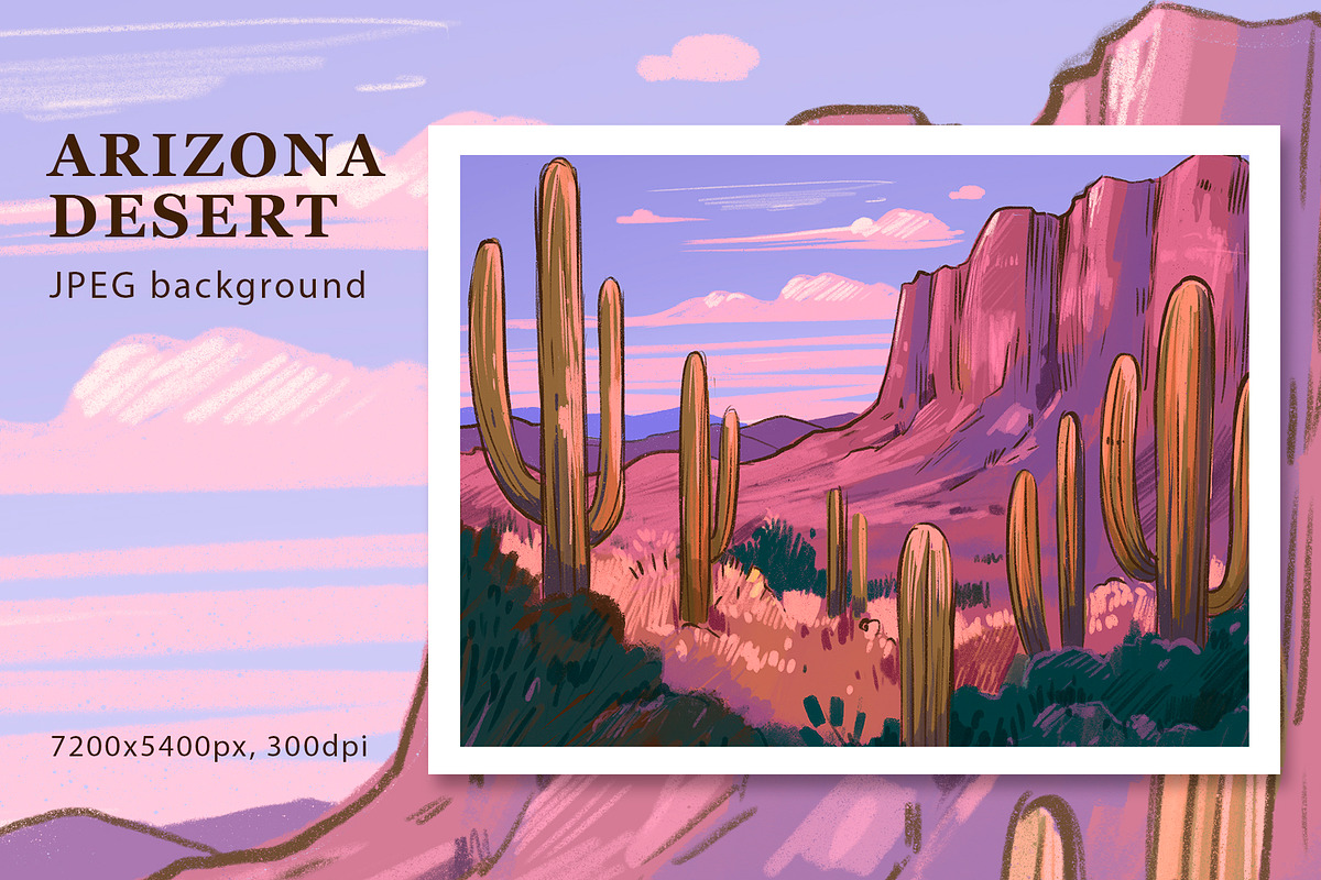 Arizona desert. Color sketches, an Illustration by Aksol (Photo 4 of 5)