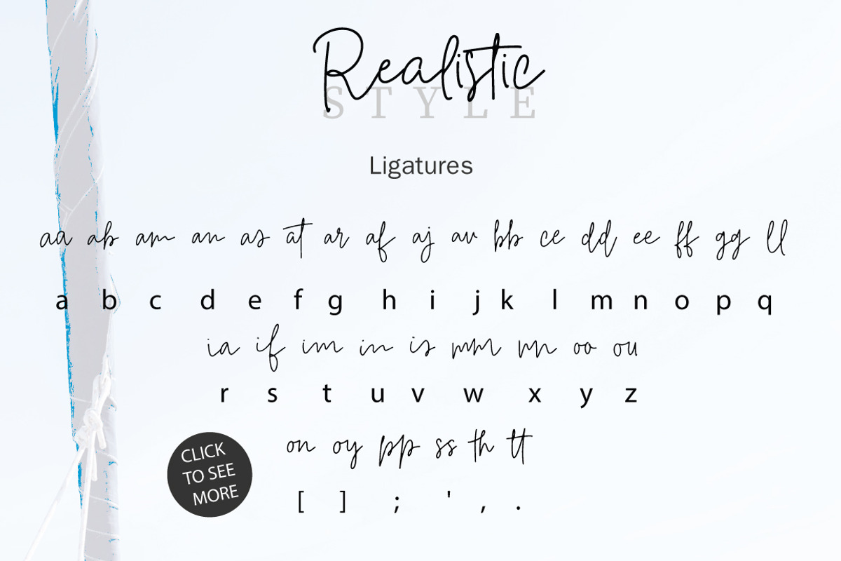 Realistic Style Font + 6 Logos, a Script Font by Artstudio (Photo 10 of 10)