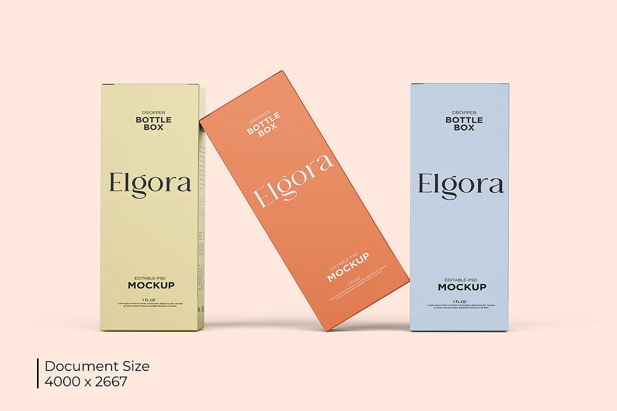 Serum Dropper Bottle with Box Mockup, a Packaging Mockup by RamStudio2 (Photo 6 of 10)