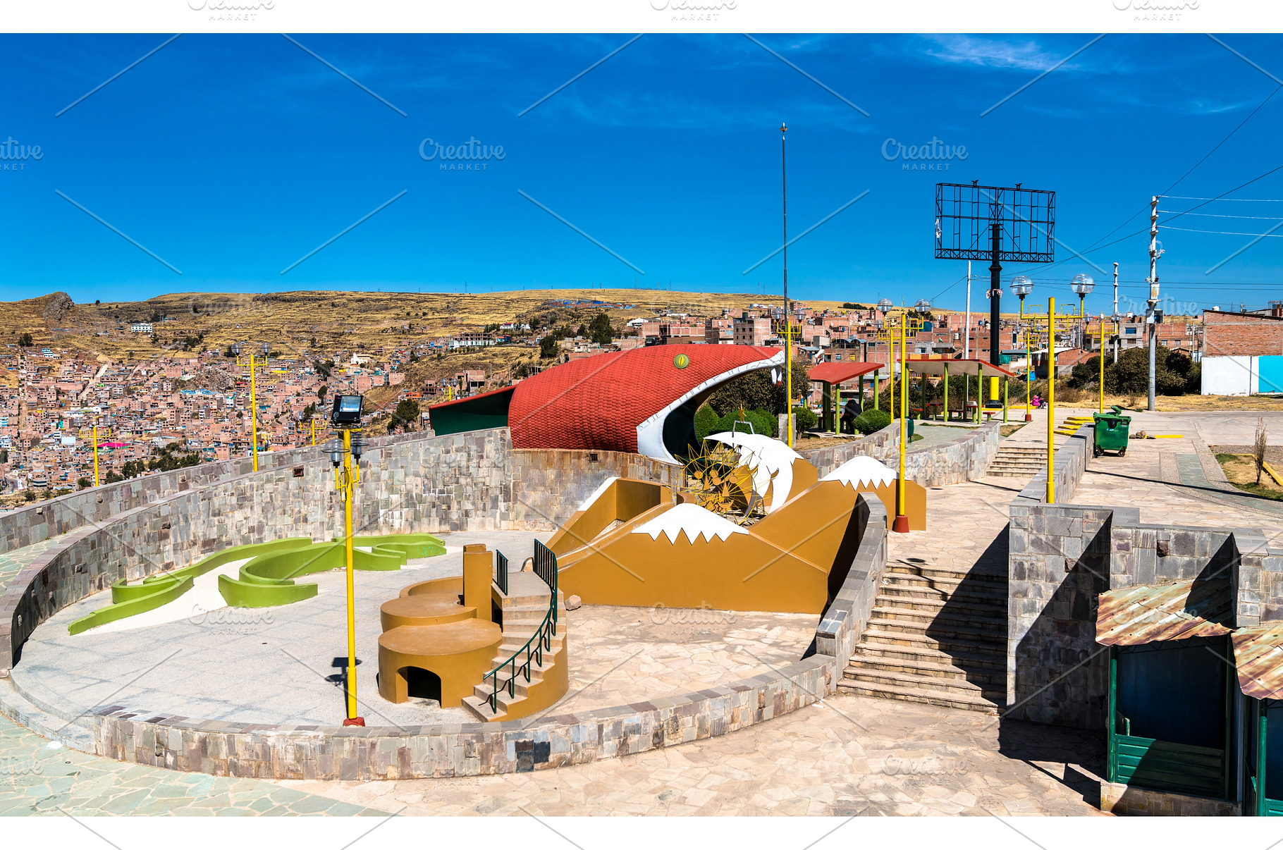 Puma Uta Viewpoint at Puno in Peru, an Architecture Photo by Leonid Andronov