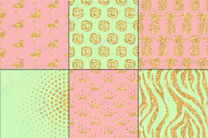 Pink & Mint Glam Digital Paper