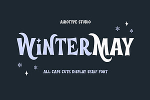 Winter May - All Caps Fun Serif Font, a Serif Font by Airotype