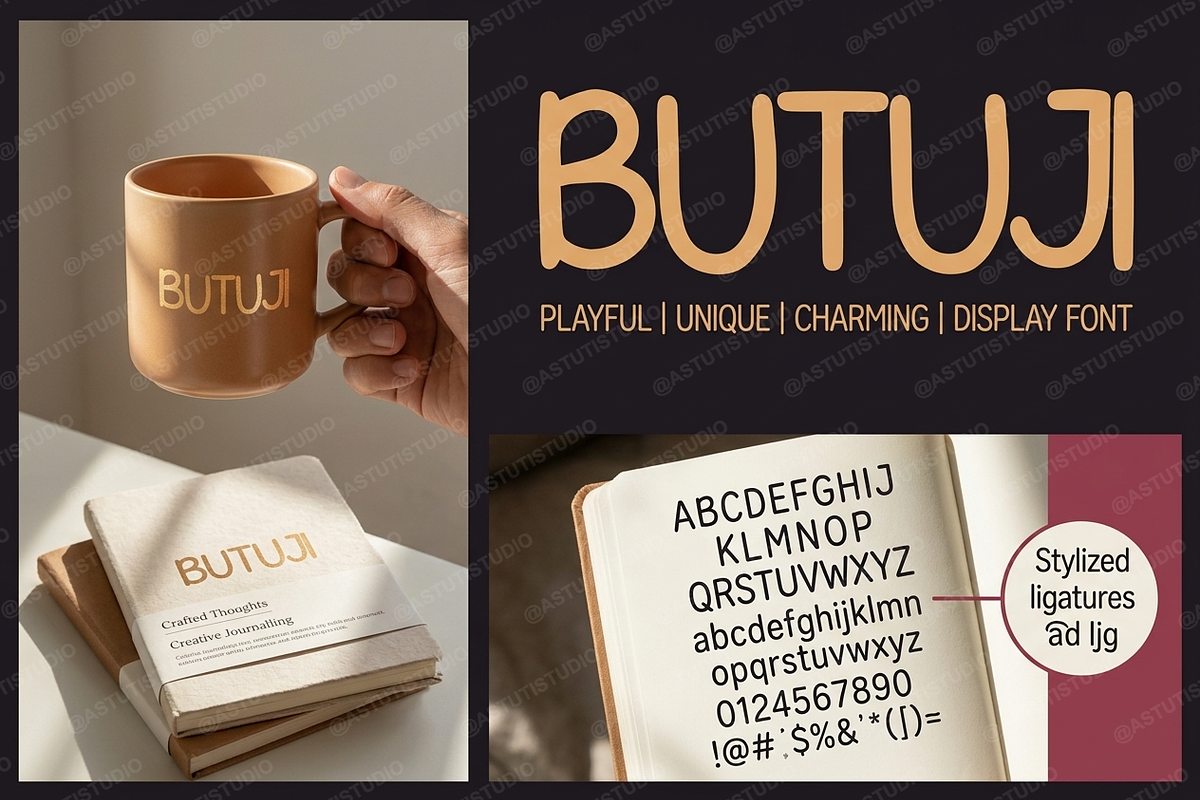 Butuji Typeface - Elegant Serif, a Sans Serif Font by Astuti Studio (Photo 4 of 18)