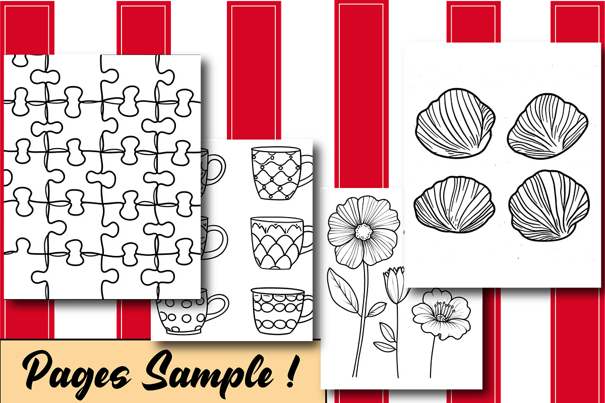 Comfy Patterns Bold & Easy Coloring, an Animal Illustration by Printable Design Store (Photo 3 of 4)