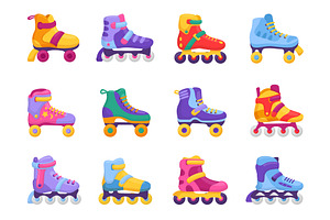 Roller skates. Vibrant retro sport, a Sport Illustration by Valerie Bodnar