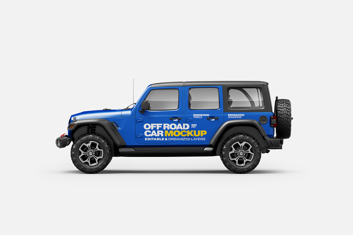 Off Road Car Mockup, an Advertising Mockup by Hubzway (Photo 2 of 2)