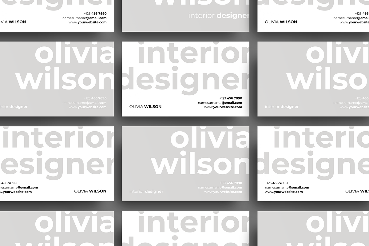 Interior Designer Business Card, a Business Card Template by yesitisprintable (Photo 5 of 5)