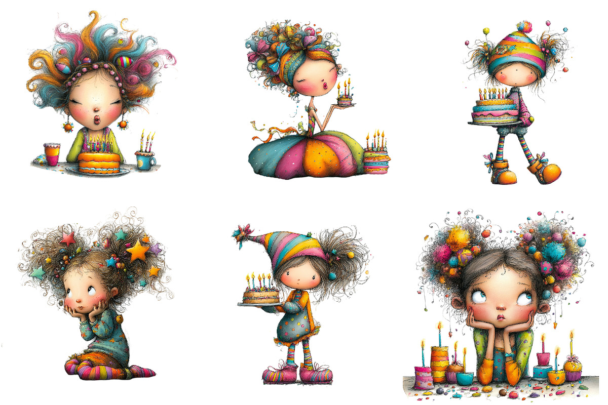 Quirky Birthday Cake clipart, an Illustration by CreationArt (Photo 2 of 5)