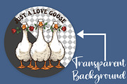Just A Love Goose PNG, Valentine's, an Illustration by Canvas Craft (Thumbnail 2 of 7)