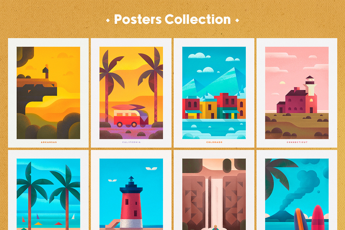 In Search of America. Travel Posters, an Object Illustration by Red Monkey (Photo 6 of 11)