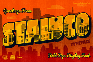 Staluco - Bold Sign Display Fonts, a Sans Serif Font by Konstantine Studio