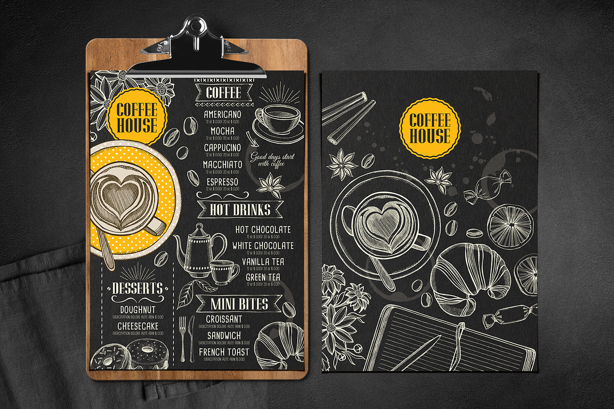 FREE! Trifold + Coffee House Menu, a Brochure Template by BarcelonaShop (Photo 4 of 5)