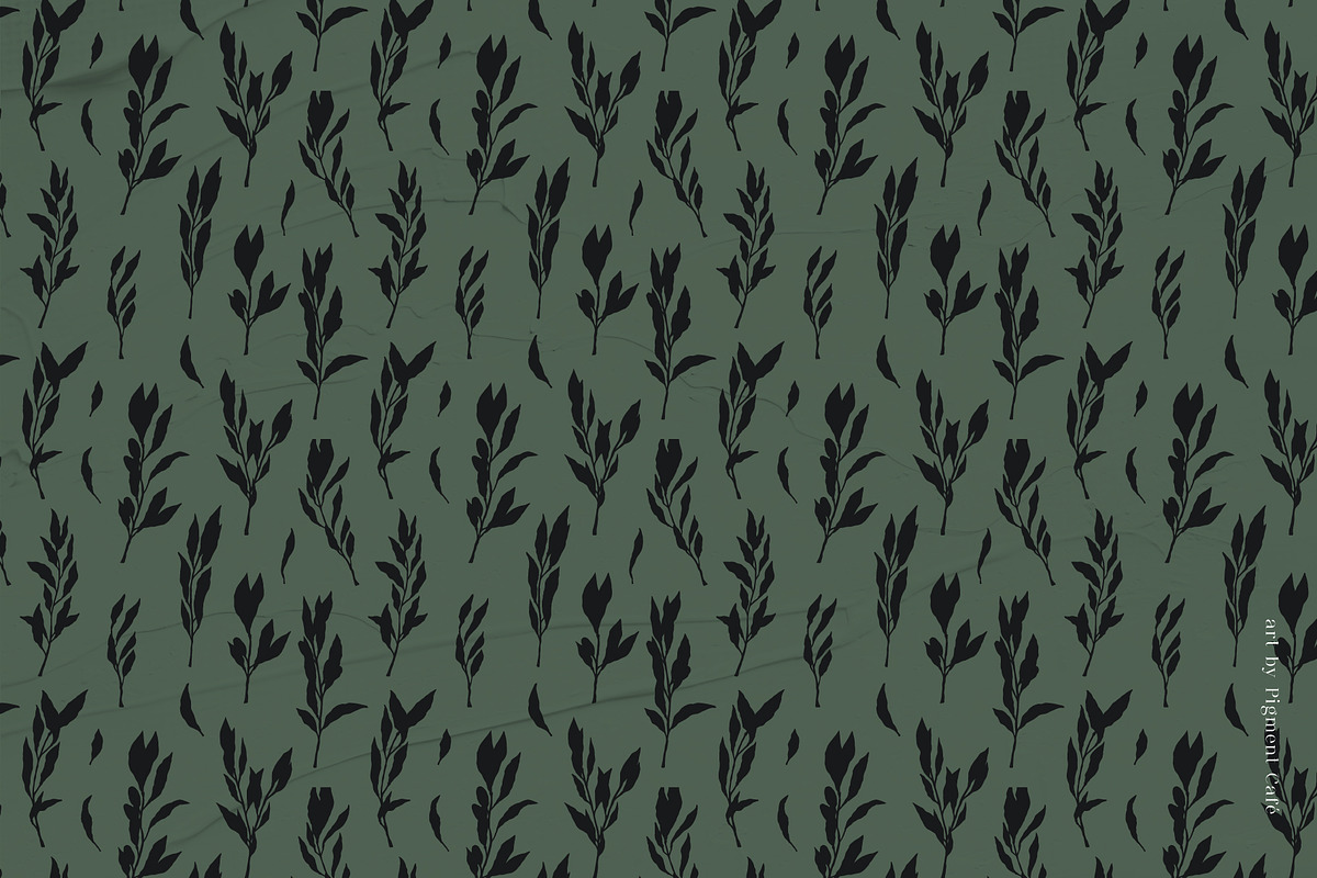 Olive Branches & Botanical Patterns, a Decorative Illustration by Pigment Café (Photo 9 of 10)