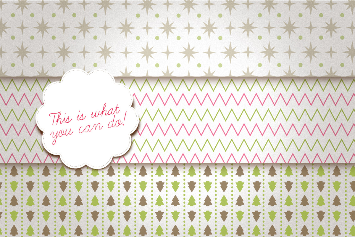 xmas vector patterns preview 3