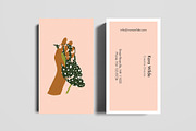 Botanical Love Business Card, a Business Card Template by The Wall Art Mockup Shop (Thumbnail 1 of 2)