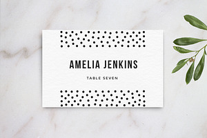 Wedding Table Name Card Template