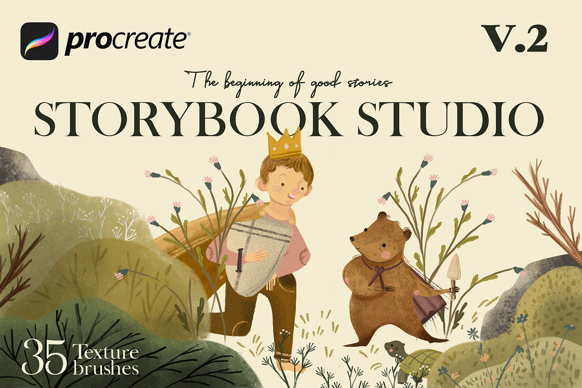 Storybook studio v.2 procreate, a Brush Add-On by Eliza Moreno Illustration (Photo 1 of 9)