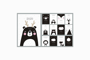 Scandinavian Animals Prints, Pattern