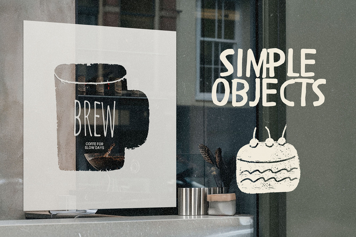 Simple Objects: 200 Textured Pack, an Object Illustration by Veyla