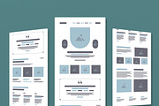 Wireframe Landing Layout, a Wireframe Template by MightyDesign (Thumbnail 1 of 6)