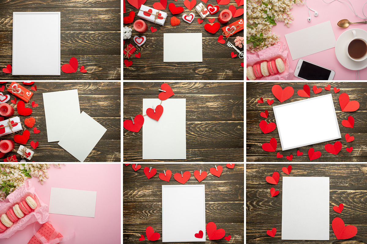 Valentine day mockup collection, a Holiday Photo by AnStore (Photo 3 of 4)