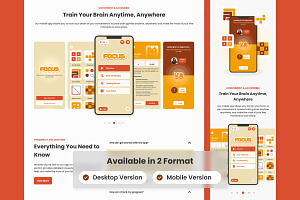 Focus - Brain Games Landing Page